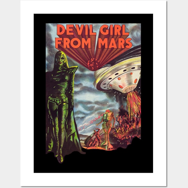 Devil Girl From Mars )( Cult Classic Horror Sci Fi Fan Art Wall Art by darklordpug